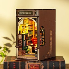 Rolife DIY Book Nook Kit 3D Wooden Puzzle Bookshelf Decor LED Light Model Kit