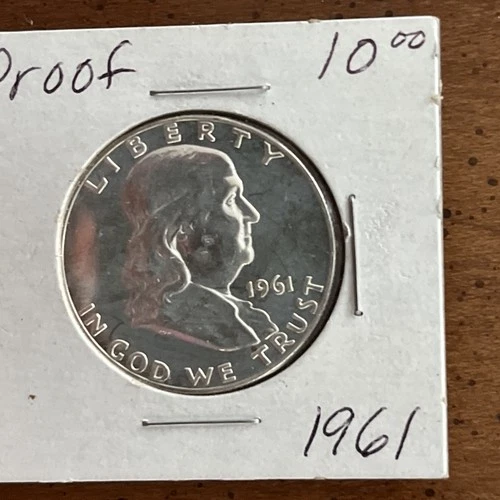 SILVER 90% Ben Franklin Half Dollar PROOF 1961