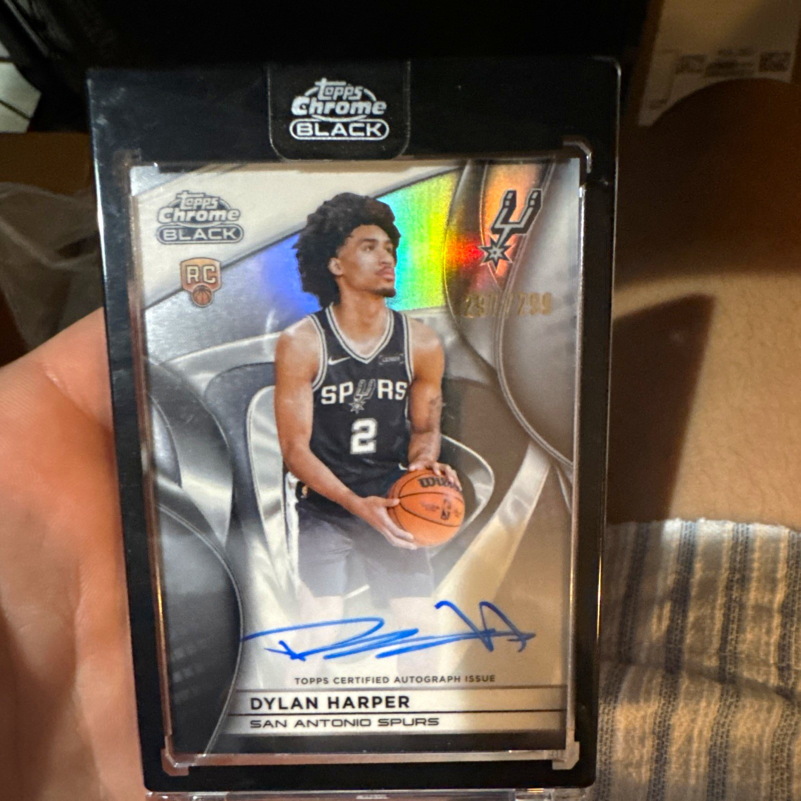 Topps Chrome Dylan Harper San Antonio Spurs Rookie Autograph Insert Card TAIR-DH