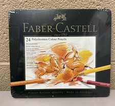 Faber-Castel 24 Piece Polychromous Colored Pencil Set in Metal Tin