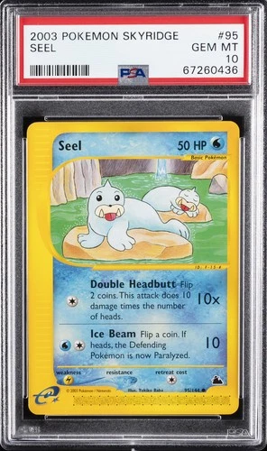 2003 POKEMON SKYRIDGE #95 SEEL PSA 10