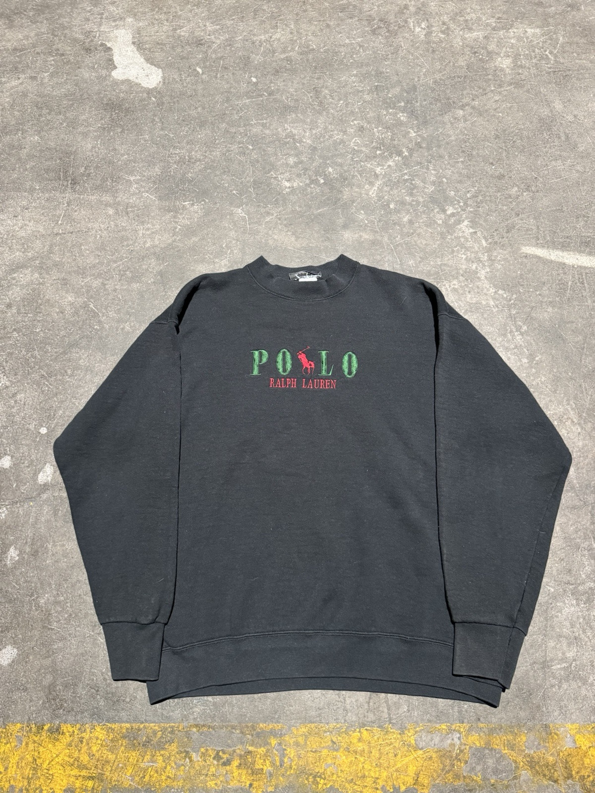 Felpa stivaletto Polo Ralph Lauren vintage anni 90 pullover logo pony taglia XL