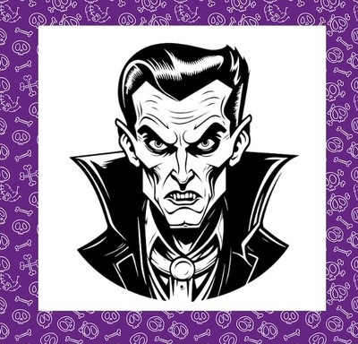 MÄNNLICHER VAMPIR, DRACULA SILHOUETTE VINYL-AUFKLEBER, HALLOWEEN, GRUSELIG, 8''