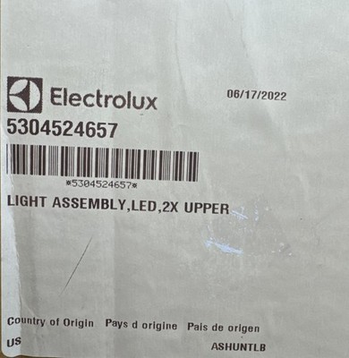 OEM Electrolux LED Light Assembly 5304524657   Upper Refrigerator Light   New (C
