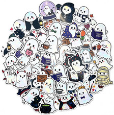 Holographic Halloween Ghost Stickers Waterproof Vinyl