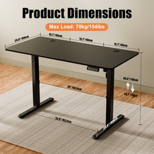 Ergomaker Sit Stand Desks Electric Standing Desk Single Motor Height Adjustable — image 3