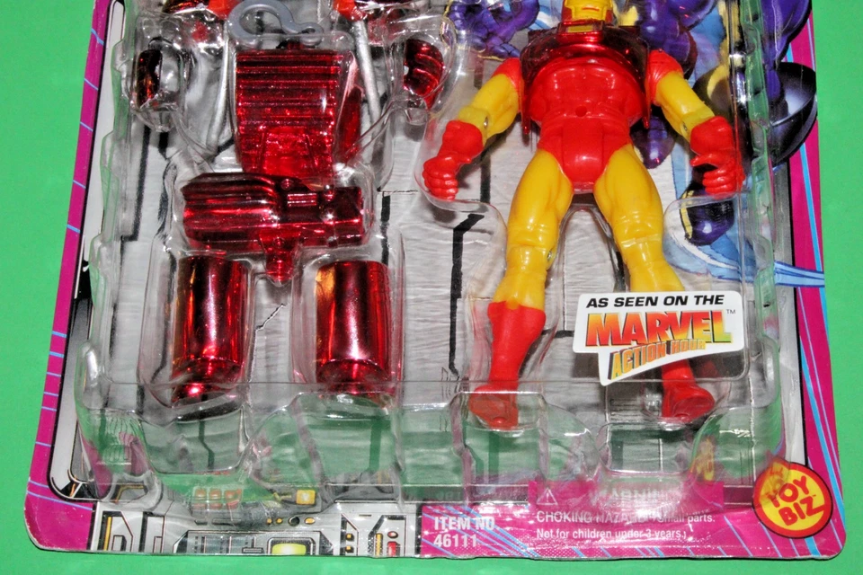 Figura de acción Marvel Iron Man 1995 Toy Biz Space Armor Avengers nuevo en paquete nuevo en caja Foto 4 de 4