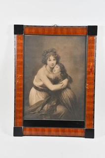 Q55B05 Biedermeier Frame Wood Print