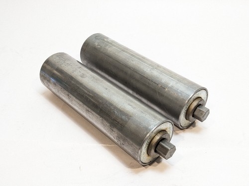 Lot of 2 Frantz MFG 2.5" OD x 8-5/16" Conveyor Gravity Roller