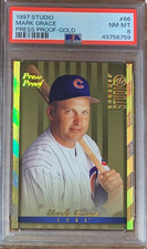 1997 Studio Press Proof Gold Baseball #66 Mark Grace PSA 8 Pop 1 one higher