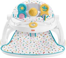 Fisher Price Deluxe Sit Me Up Floor Seat Baby Chair Tray Toys Washable