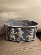 Rare Schafer & Vater East German Jasperware Small Jardiniere Vase