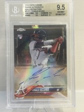 2018 Topps Chrome Rookie Autographs Ronald Acuña Jr. RA-RA  Gold Refractors /50