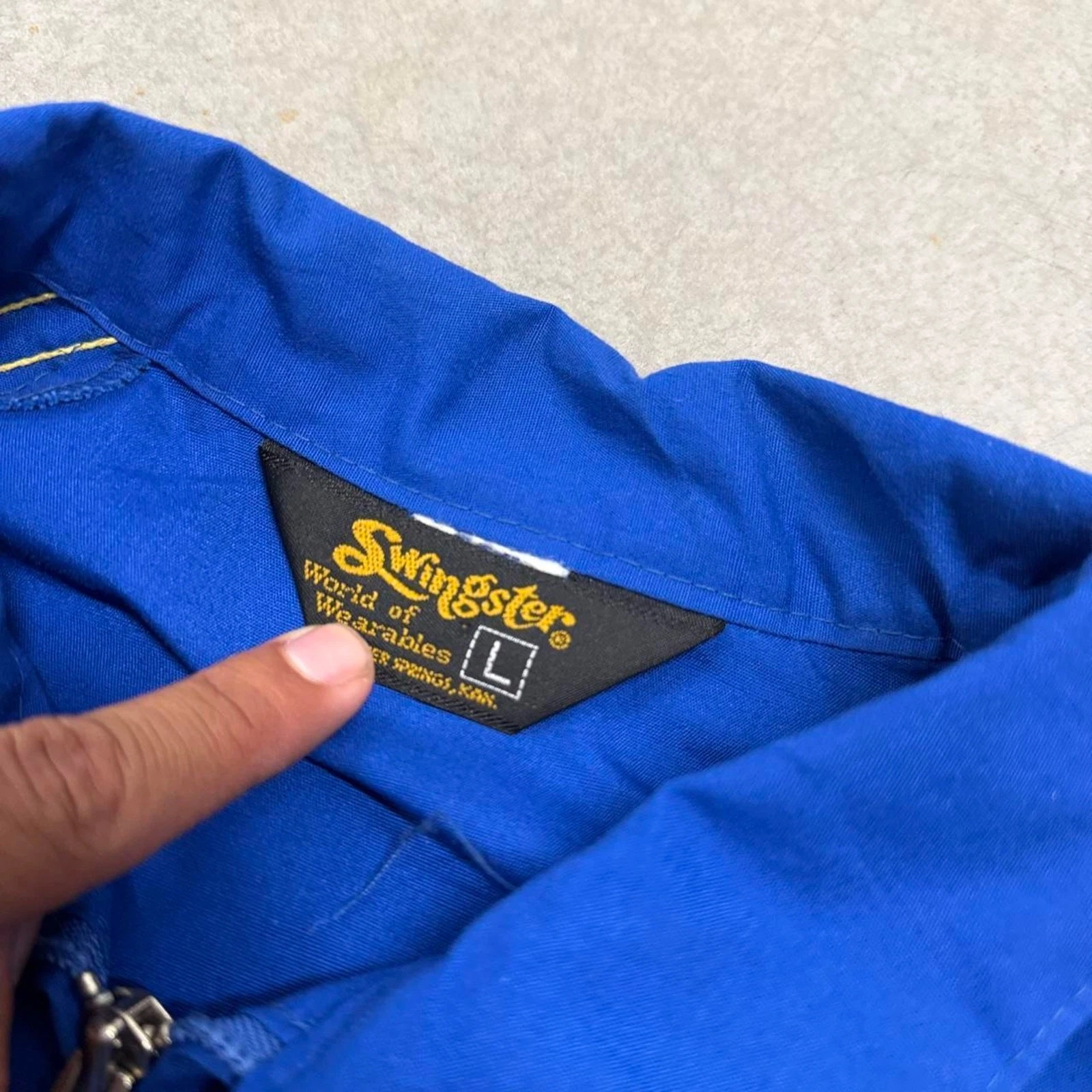 Vintage 70s Suzuki Racing Striped Jacket Size L - product detail image 5