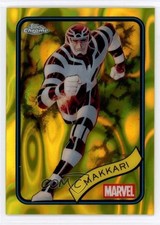 2025 Topps Chrome Marvel Comics Yellow Lava Refractor Makkari #114 dk2