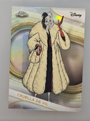 Cruella De Vil 2025 Topps Chrome Disney Refractor Card -#103  101 Dalmatians