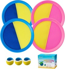 Toss and Catch Ball Game Set for Kids Ages 4-8   Outdoor Summer Toys for Backyar