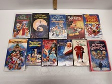 Disney Christmas VHS Lot - Mickey Santa Clause Nightmare Before Christmas Pooh
