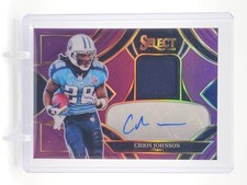 CHRIS JOHNSON 2025 SELECT PURPLE PRIZM AUTO JERSEY PATCH /49 #SME-CJN Q6707