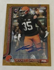 2025 Topps Chrome Raheim Rocket Sanders Orange Refractor Auto RC /50