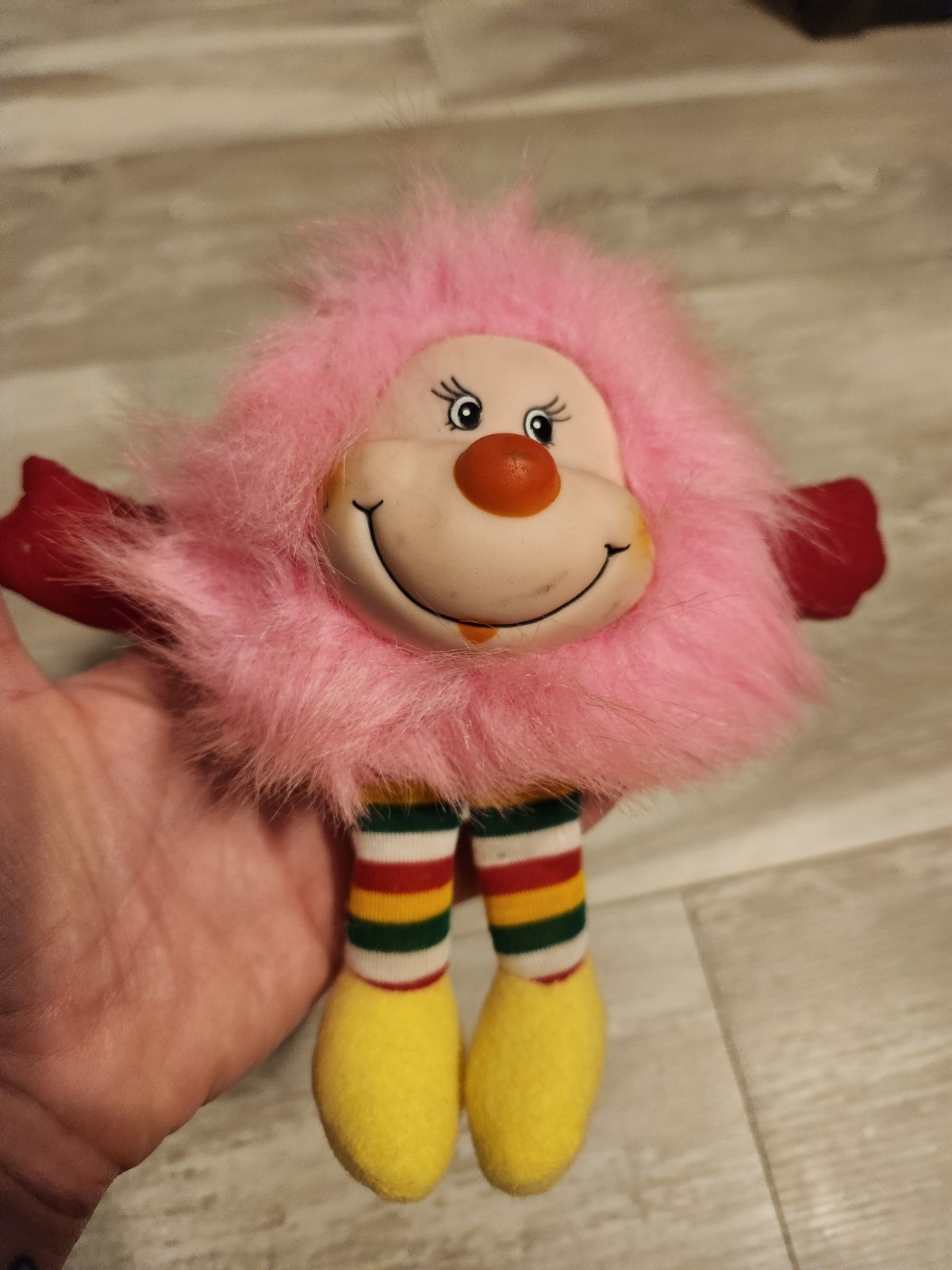 Vintage 1980s Brechner Rainbow Brite Pink Sprite Plush
