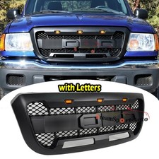 Matte Black Front Grille Fits For 2004 -2011 Ford Ranger Grille With Led Lights