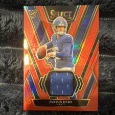 2025 Panini Select Prizm Rookie Swatches Jaxson Dart Giants Memorabilia Card