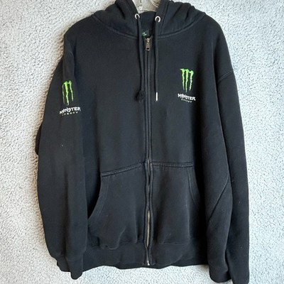 Monster Energy Drink Unleash the Beast VTG Y2K Size XLHoodie Hooded Sweatshirt