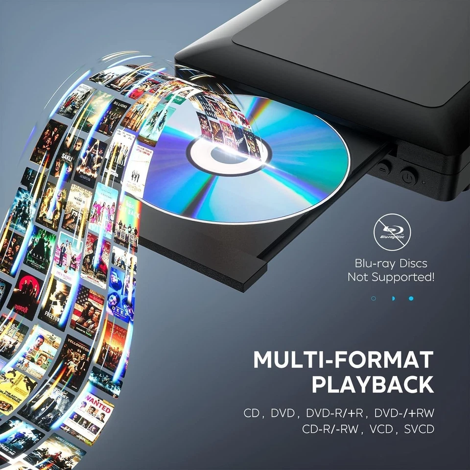 Ceihoit Mini HD DVD Player, CD Players for Home, DVD Players for TV, HDMI and RC - Image 2 of 4