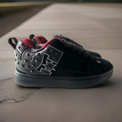 DC Court Graffik Studded Skate Shoe Casual Low Top - Black
