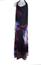 SHEIN Curve Womens Maxi Dress Plus 2XL Plus Colorful Halter Backless Sexy Artsy