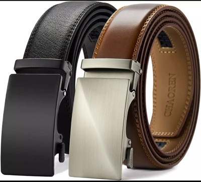 Leather Ratchet Belt Men 2 Pack - Custom Fit Effortless Style 35mm