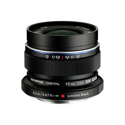 Reconditioned Olympus M.Zuiko Digital 12mm f/2.0 ED Prime Lens - Black