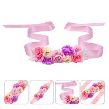 Flower Pearl Welistband Floral Bride Waist Cintura Abito da sposa Accessorio