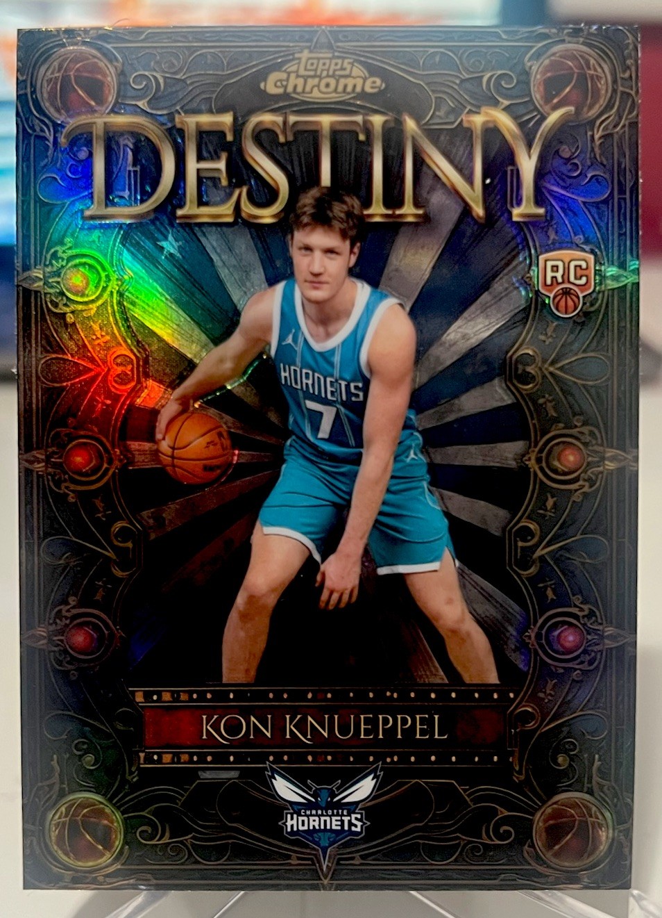 KON KNUEPPEL 2025 Topps Chrome Basketball REFRACTOR DESTINY Insert Rookie Card