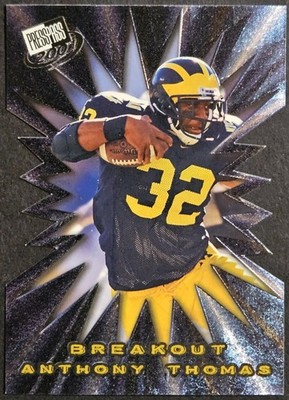 2001 Press Pass Breakout Die-Cut #B13 Anthony Thomas Rookie RC