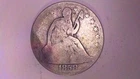 1858 SEATED LIBERTY HALF DOLLAR WELL CIRCULATED NICE ALBUM FILLER