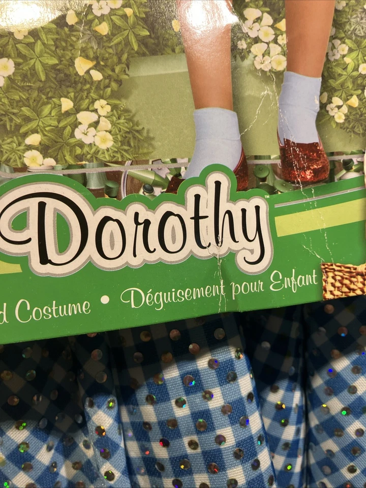 NUEVO CON ETIQUETAS VESTIDO DE LENTEJUELAS DOROTHY DEL MAGO DE OZ RUBÍES CON LAZOS PARA EL CABELLO DISFRAZ 4-6 Pequeño Foto 3 de 4