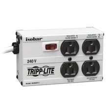 Tripp Lite Isobar Surge Protector Metal 230V 4 Outlet 1.8M Cord 330 Joules