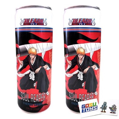 Bleach Anime Manga Ichigo Kurosaki Soul Reaper Energy Drink (2 Pack)
