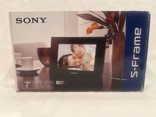 Sony S-Frame DPF-D75 7-Inch Digital Photo Frame Black Tested and Working