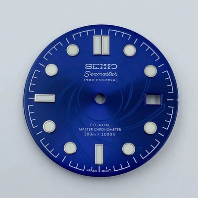 31mm Wave Pattern Watch Dial Green Lume for Nh35 Nh36 Movement Watch Accessories