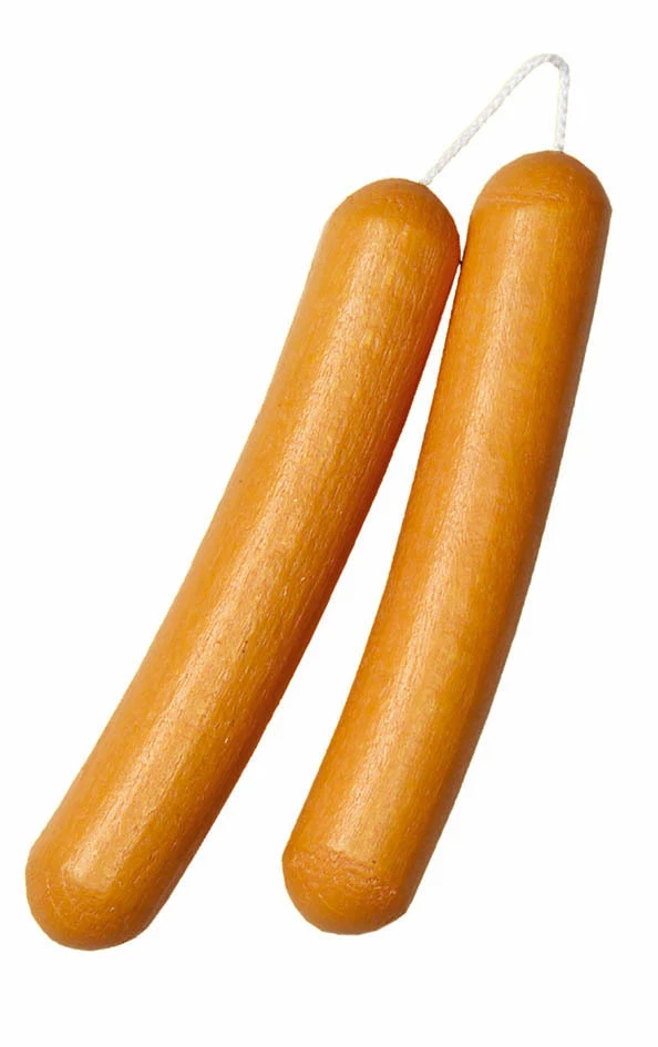 Wiener Würstchen Paar (aus Holz) Wurst für Kaufladen Erzi 15074 * Neu