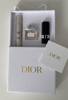 DIOR ROUGE Red Lipstick 999 Miss Eau De Parfum Capture Totale Serum Gift Box New