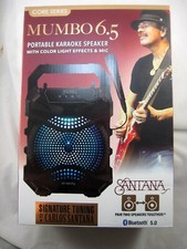 Portable Karaoke Speaker Santana Mumbo 6.5 Bluetooth Color LEDs New in Box 