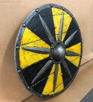 Medieval Round Shield LARP Warrior Viking  Armor Templar Handmade
