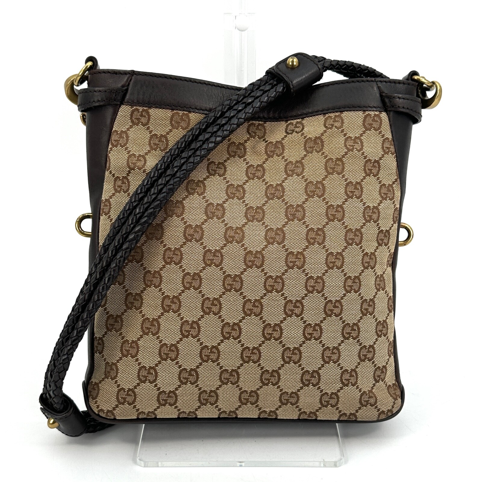 Gucci GG Jacquard Marrakech Shoulder Bag in Brown Canvas 109106