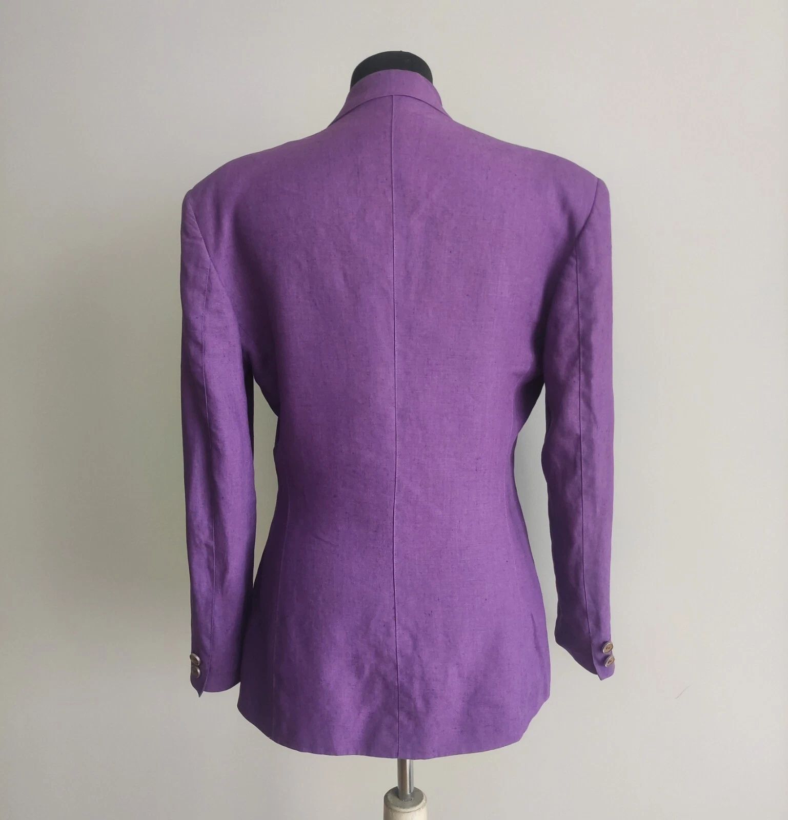 Blazer giacca vintage anni '80 Gianni Versace donna doppio petto lino viola taglia 8