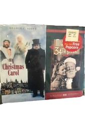 A CHRISTMAS CAROL AND MIRACLE ON 34th Street VHS Video Brand New Sealed
