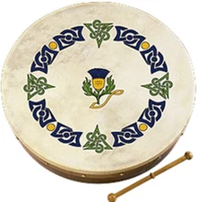 Waltons Thistle Flag 18" Bodhran with Tipper - Make me a offer Sale now on